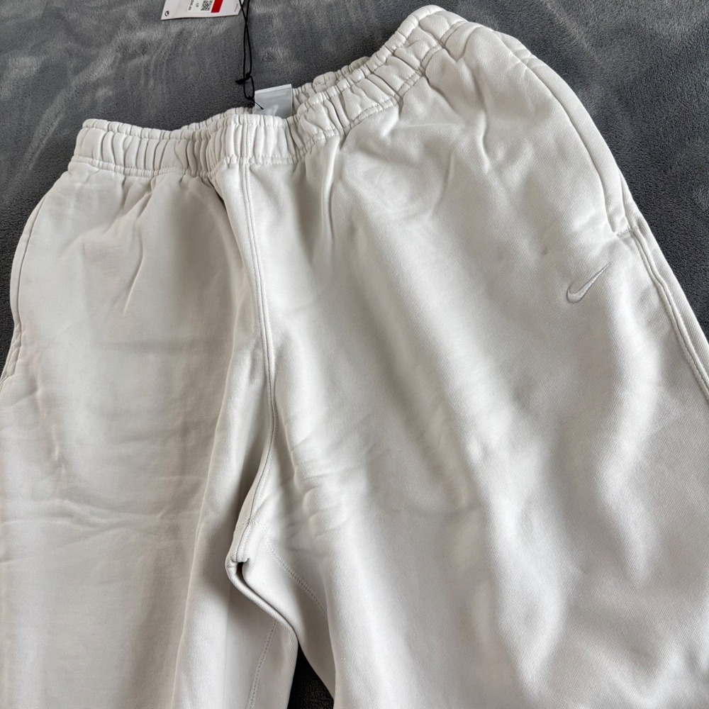 Nike Men's Fleece Training Pants Sweatpants Elastic Waist‎ Beige Casual Large